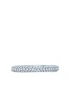 Kwiat 18kt White Gold Moonlight 3-row Pave Diamond Ring In Silber