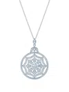 Kwiat 18kt White Gold Splendor Diamond Web Pendant Necklace In Silber