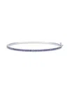 Kwiat 18kt White Gold Stackable Sapphire Bangle In Silver