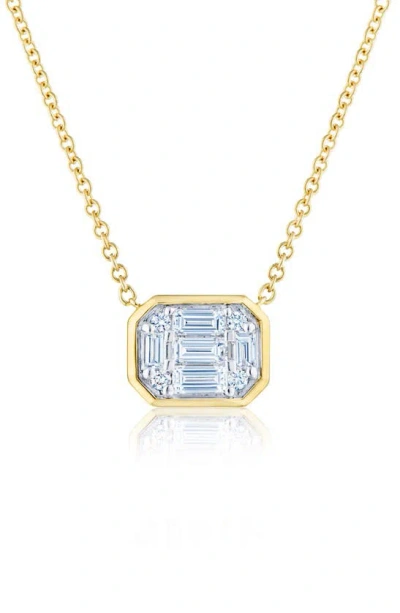 Kwiat Bezel Diamond Pendant Necklace In Blue