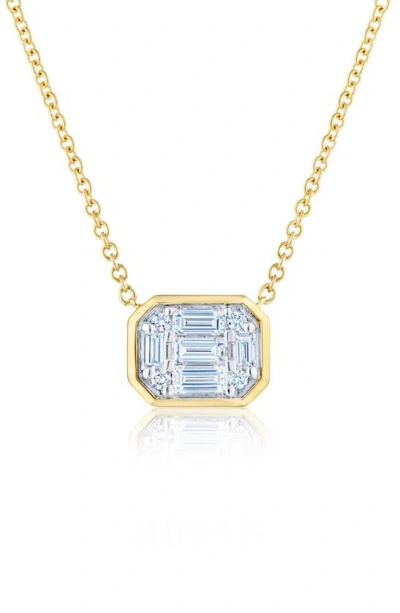 Kwiat Bezel Diamond Pendant Necklace In Yellow