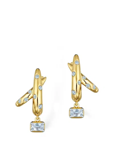 Kwiat Cobblestone Ashoka® Diamond Crossover Earrings In Gold