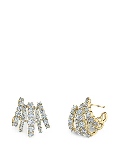 Kwiat Diamond Five-row Cuff Earrings In Gold