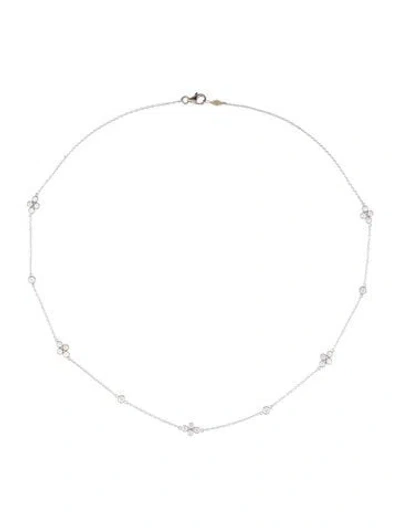 Pre-owned Kwiat Diamond Quads Station Necklace, 18" In Multicolor