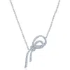 Kwiat Diamond Ribbon Bow Pendant Necklace