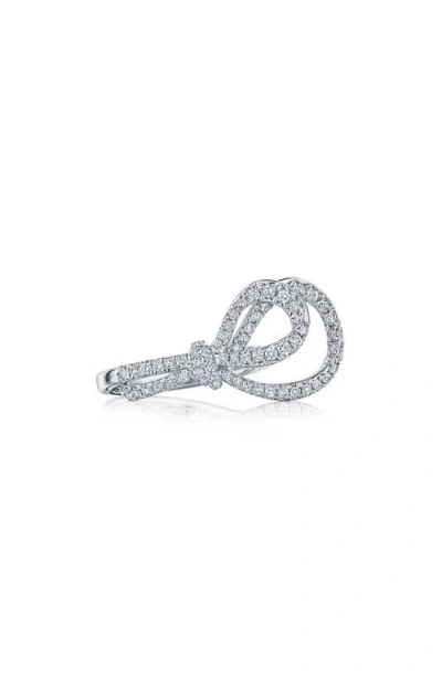 Kwiat Diamond Ribbon Bow Ring In Silver
