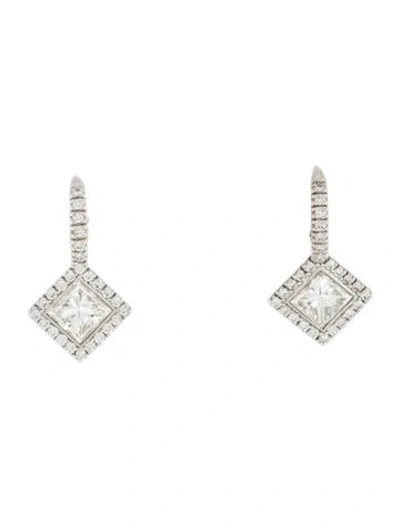 Pre-owned Kwiat Diamond Silhouette Drop Earrings In Multi