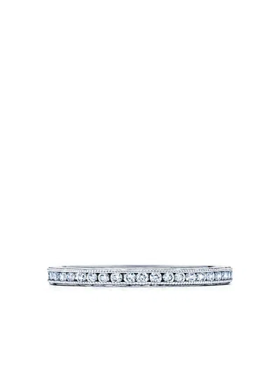 Kwiat Engraved Round Diamond Wedding Ring In Silver