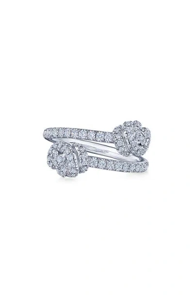 Kwiat Entwine Bypass Diamond Ring In Silver