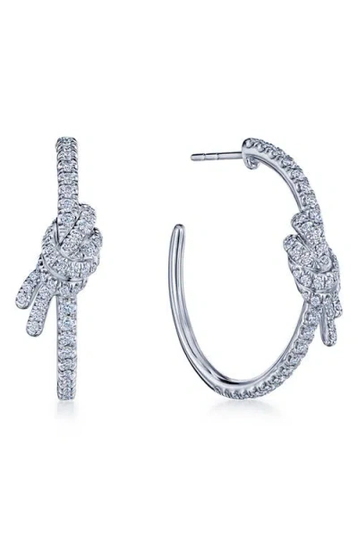 Kwiat Entwine Diamond Hoop Earrings In Silver