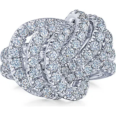 Kwiat Entwine Open Knot Diamond Ring In Metallic