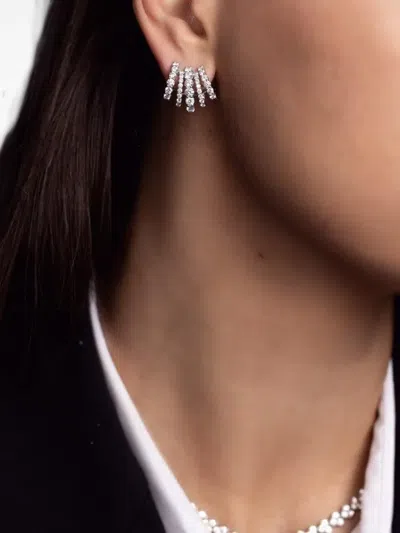 Kwiat Five Row Ear Cuff Diamond Earrings In Metallic