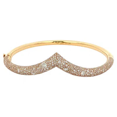Pre-owned Kwiat Kwaiat Diamond V Shape Bangle In Multi
