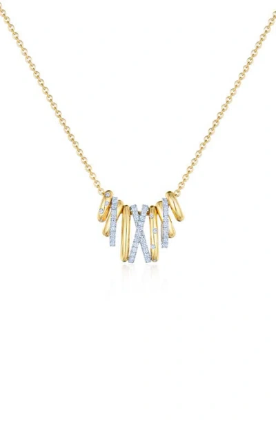 Kwiat Orbit Diamond Pendant Necklace In Yellow Gold/diamond