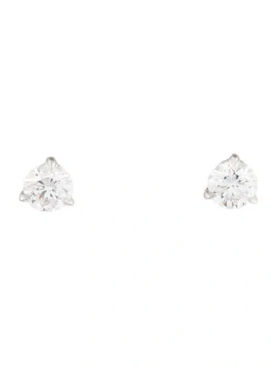 Pre-owned Kwiat Platinum 1.00ctw Diamond Stud Earrings In Multi