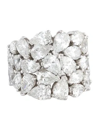 Pre-owned Kwiat Platinum 9.53ctw Diamond American Beauty Cocktail Ring In Multi