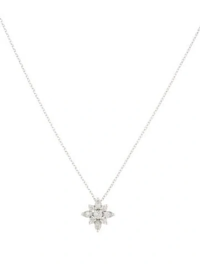 Pre-owned Kwiat Platinum Diamond Star Pendant Necklace, 16.25" In Multi