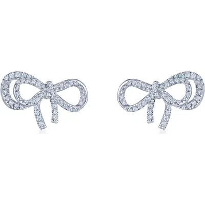 Kwiat Ribbon Diamond Bow Earrings In Metallic