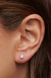 Kwiat Round Brilliant Cut Diamond & Platinum Stud Earrings In White 0.70 Ctw