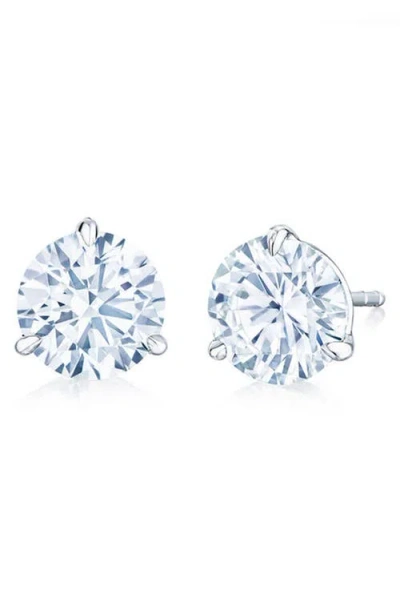 Kwiat Round Diamond & Platinum Stud Earrings In Metallic