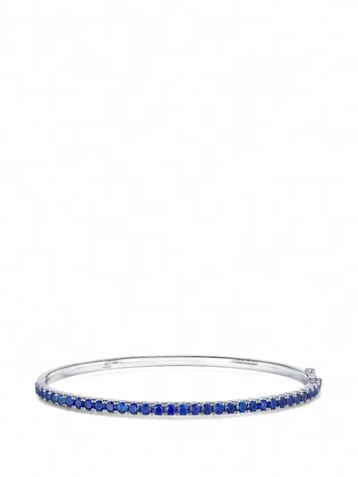 Kwiat Stackable Blue Sapphire Stackable Bangle In Metallic