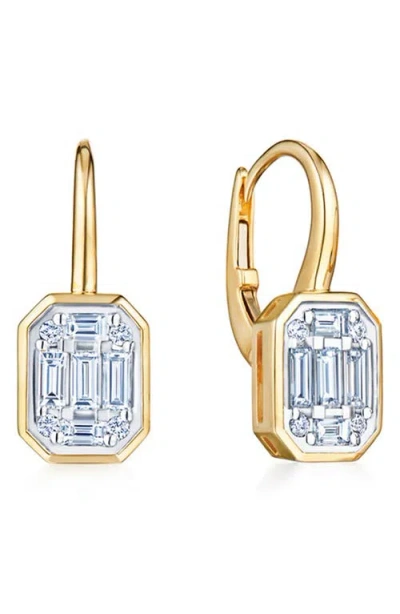 Kwiat Sunburst Diamond Drop Earrings In Gold