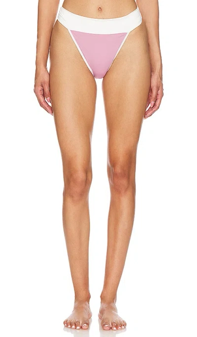 Kya Camilia Reversible Bikini Bottom In Azalea & Vanilla
