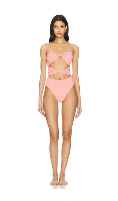 Kya Fallon Reversible One Piece In Flamingo Scrunch