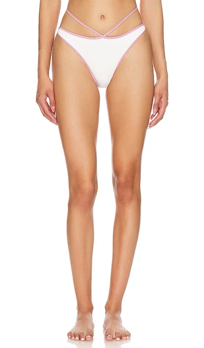 Kya Maya Reversible Bikini Bottom In Azalea & Vanilla