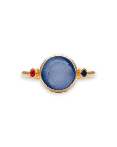 Kybele Studio Women's Blue Sapphire Sky Cateye Ring