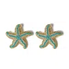 Kybele Studio Women's Blue Starfish Earrings In Turquoise