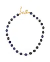 Kybele Studio Women's Blue / White / Gold Midnight Glow Necklace With Iolite & Pearls