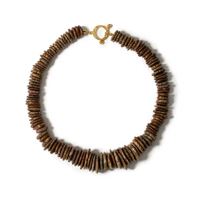 Kybele Studio Women's Brown Desert Dune Necklace In Mocha Howlite