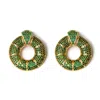 Kybele Studio Women's Donut Hoop Earrings In Green