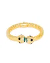 Kybele Studio Women's Gold / Blue Golden Eclipse Zircon Bangle
