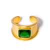Kybele Studio Women's Gold / Green Gold Green Jade Gemstone Signet Ring In Multi