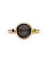 Kybele Studio Women's Gold / Grey Midnight Aura Cateye Ring