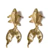 Kybele Studio Women's Gold Koi Fish Statement Earrings