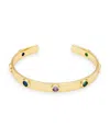 Kybele Studio Women's Gold Multicolor Gemstone Cuff