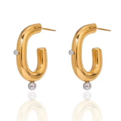 Kybele Studio Women's Gold / Silver Dazzling Earrings In Gold & Silver