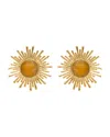 Kybele Studio Women's Gold / Yellow / Orange Celestial Radiance Earrings With Citrine