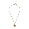 Kybele Studio Women's Green Byzantine Cross Jade Necklace In Gold