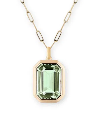 Kybele Studio Women's Green / Gold Emerald Radiance Necklace In Gold