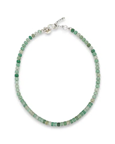 Kybele Studio Women's Neutrals / Green Serenity Necklace With Aventurine