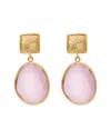 Kybele Studio Women's Pink / Purple Blush Radiance Cat Eye Earrings