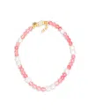 Kybele Studio Women's Pink / Purple / White Blush Radiance Necklace With Strawberry Quartz & Pearls