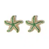 Kybele Studio Women's Starfish Earrings In Green