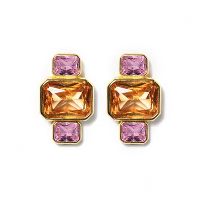 Kybele Studio Women's Yellow Luma Earrings In Apricot