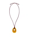 Kybele Studio Women's Yellow / Orange Golden Glow Cord Necklace With Agate