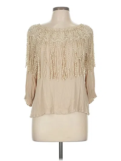 Pre-owned Kye Mi 3/4 Sleeve Blouse In White